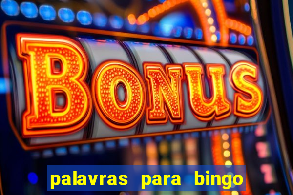 palavras para bingo cha de bebe