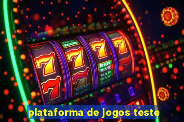 plataforma de jogos teste