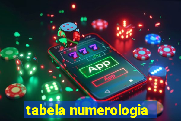 tabela numerologia