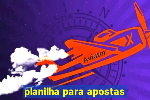 planilha para apostas